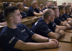 Słuchacze szkolenia zawodowego podstawowego CSP w Legionowie w czasie wykładu