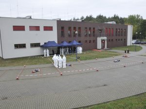 Miejsce symulowanego ataku terrorystycznego.
