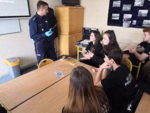 Spotkanie z młodzieżą klas policyjnych
