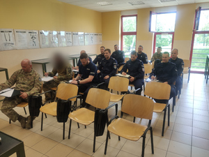 Policjanci podczas zajęć na kursie instruktorów strzelań