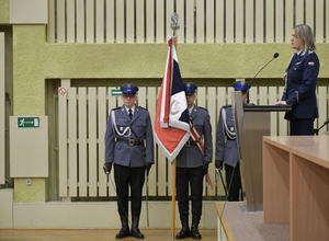 policjanci podczas inauguracji szkolenia podstawowego