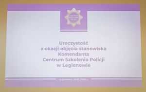 Uroczystość wprowadzenia Komendanta CSP w Legionowie.